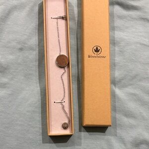 Silver and Brown Bracelet